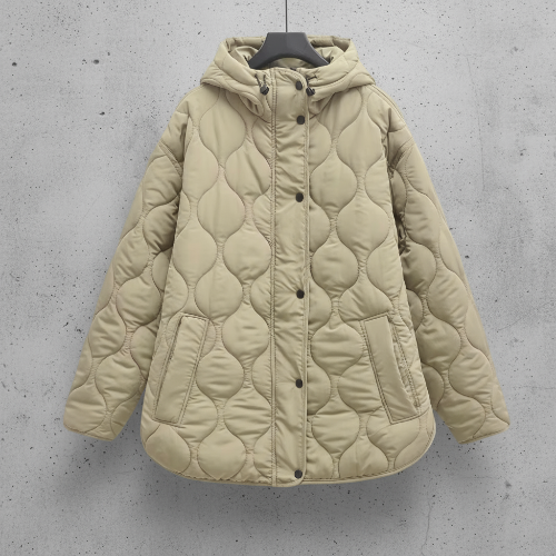 Dames Puffer Jas Gewatteerd Met Capuchon