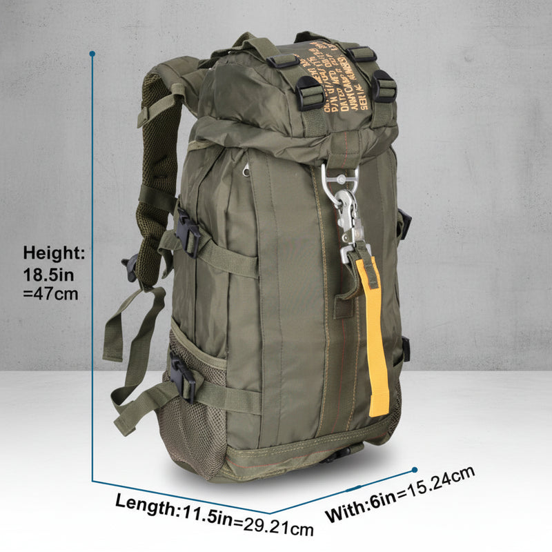 Maten Aventury parachute backpack 40L, waterdichte outdoor rugzak met meerdere opbergvakken en tactisch design