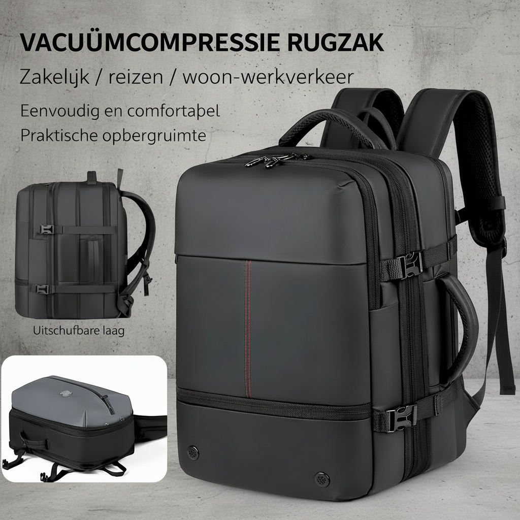 Vacuum Backpack met 15.6 Inch Laptopvak