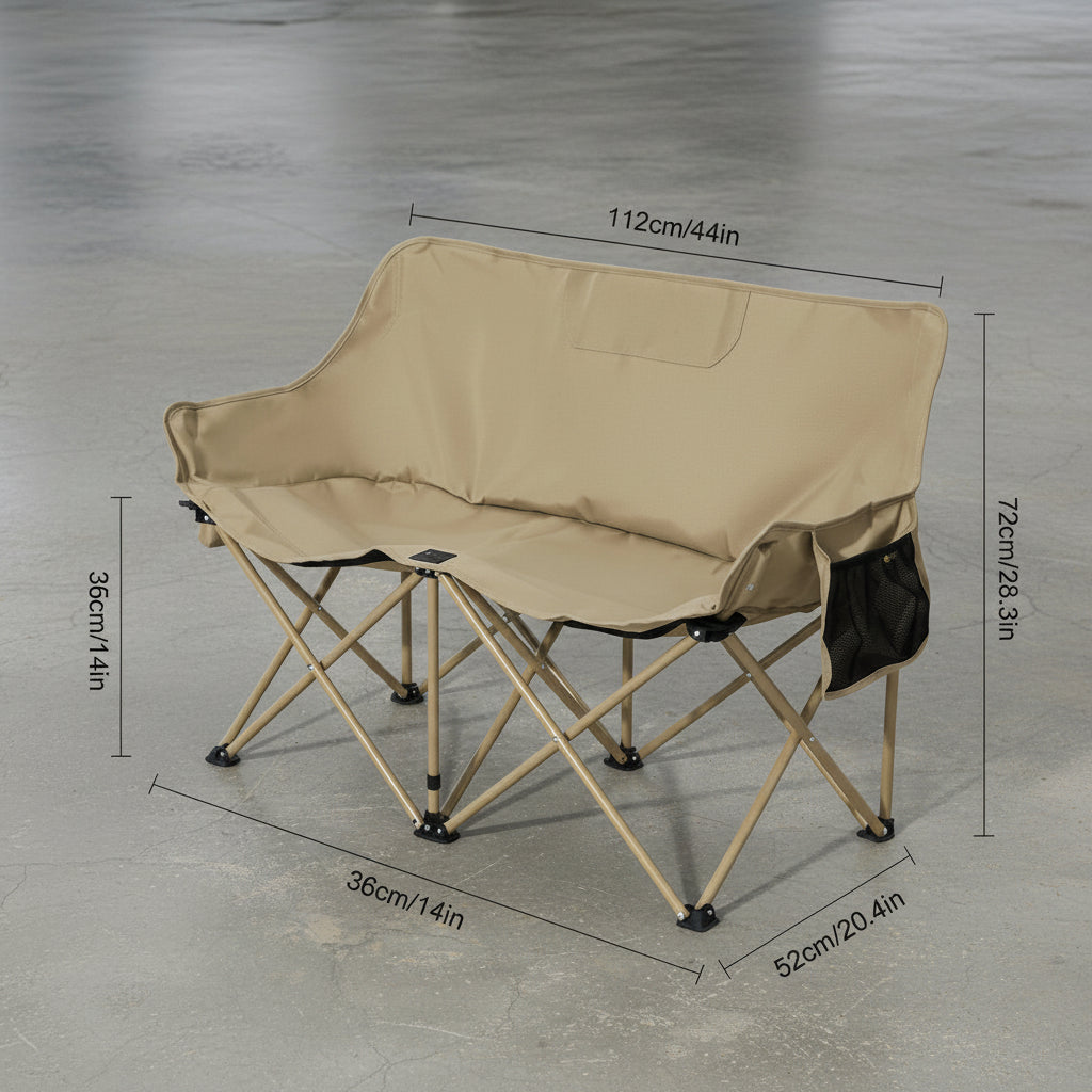 dubbele bankje camping bank opvouwbare stoelen